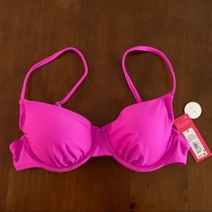 NWT Pink Underwire Bikini Top